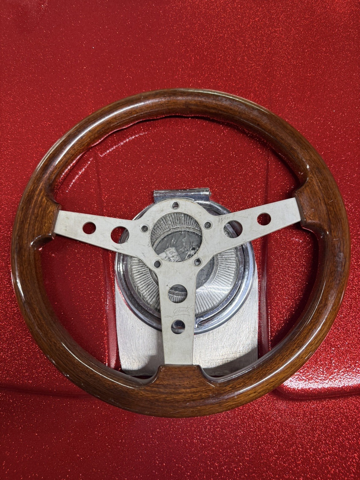 Vintage Hardwood GRANT Steering Wheel 