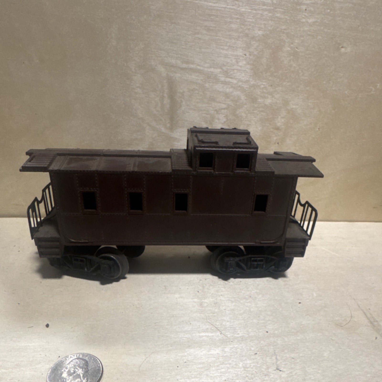 Lionel Lines Caboose, specifically identified as a postwar model Lionel Lines Caboose, specifically identified as a postwar model