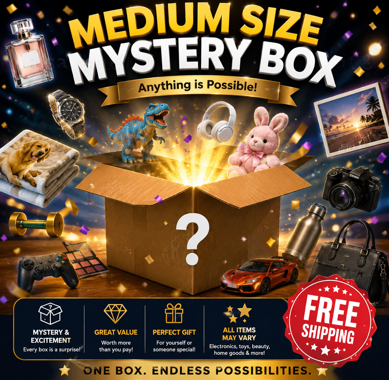 Medium Mystery Box General Merchandise Fun Liquidations Bundle  220
