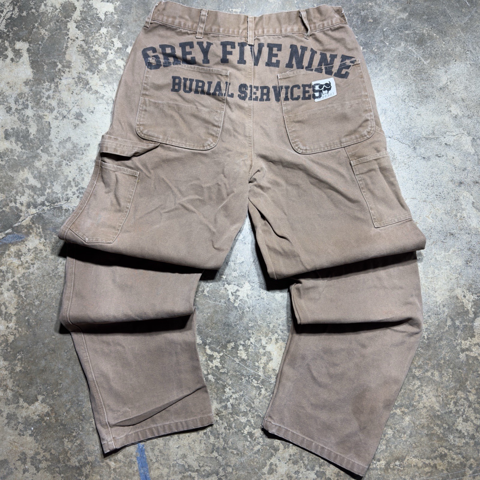 G59 Records Suicideboys Burial Services Pants Mens 30x30 Tan Utility Workwear