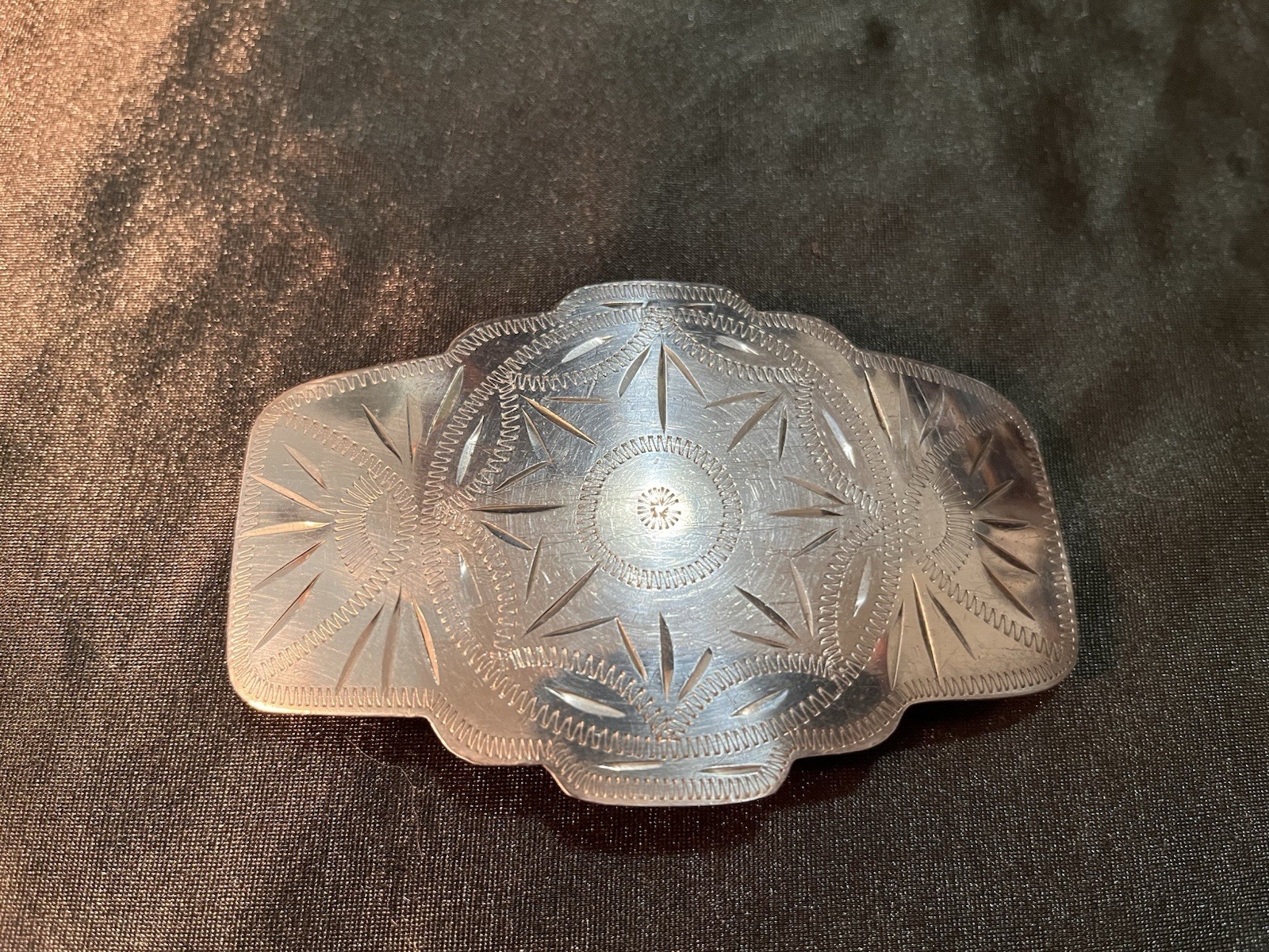 Vintage Johnson Held Western Nickel Silver Engraved Belt Buckle 100% Handmade Vintage Johnson Held Western Nickel Silver Engraved Belt Buckle 100% Handmade