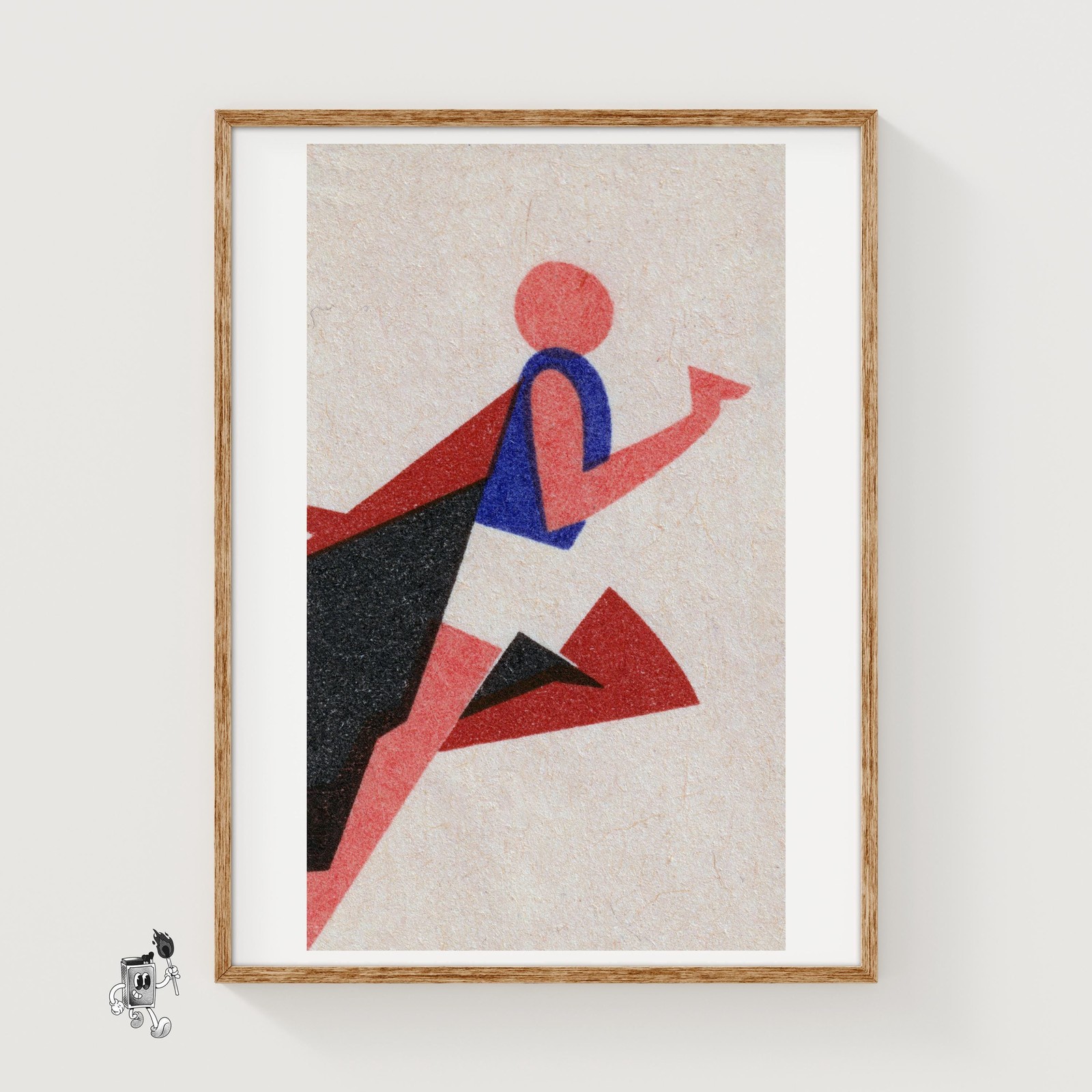 Abstract Figure Of A Runner 1920s-30s - Vintage Art Print | Constructivist