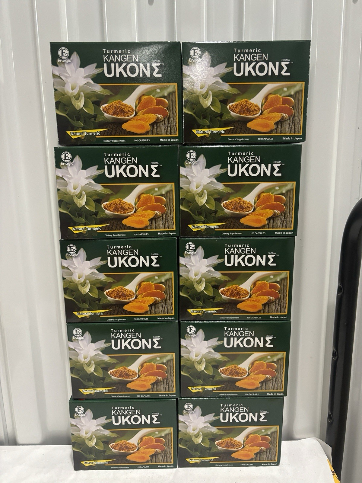 10 boxes of Enagic Turmeric Kangen UKON Capsules 100 Natural Wellness Supplement