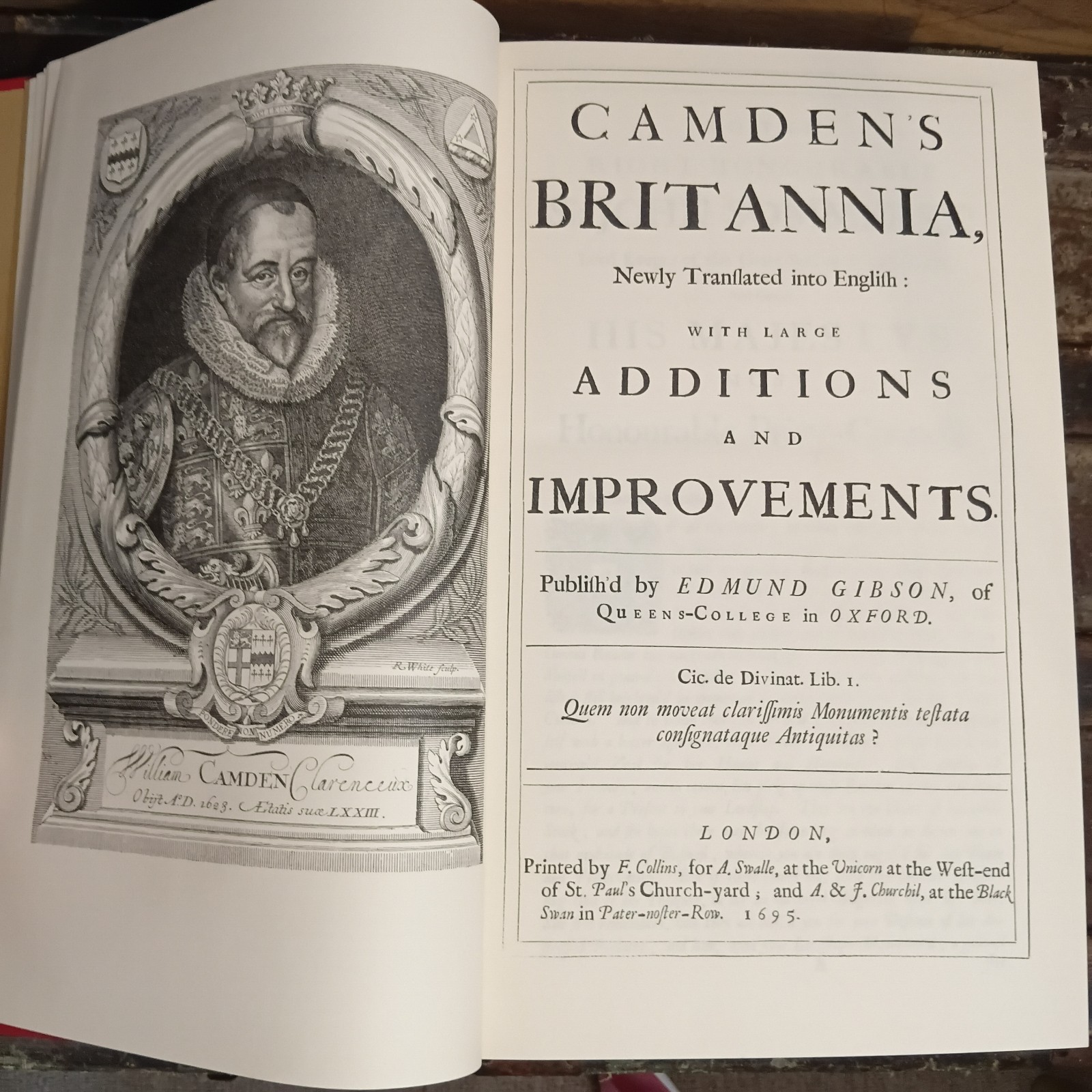 Camden\'s Britannia 1695 - William Camden - David & Charles Facsimile - Folio