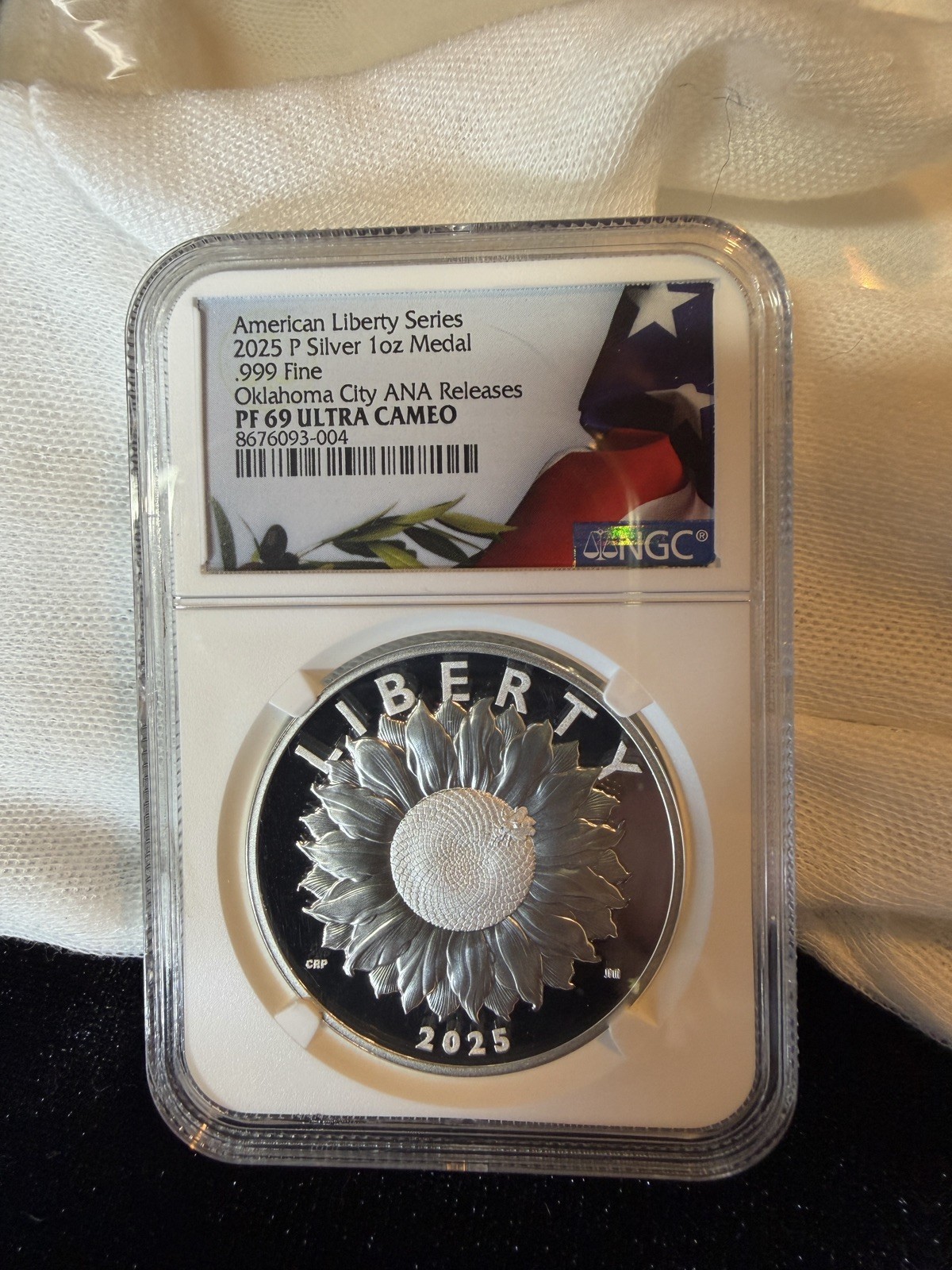 American Liberty 2025 P Silver 1oz Medal .999 Fine PF 69 ULTRA CAMEO 8676093-004