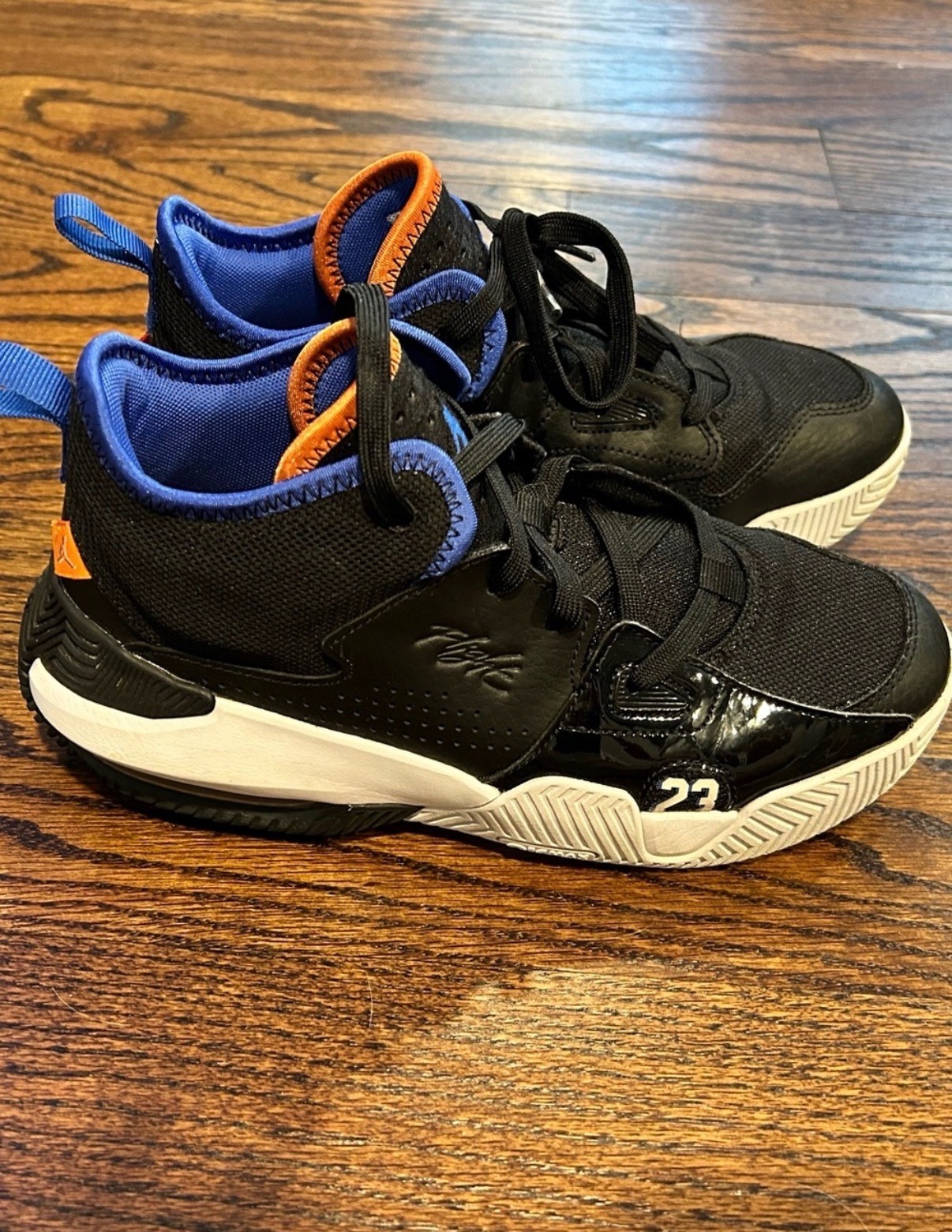 Jordan Sneakers Youth Black, Blue and Orange 6.5 Jordan Sneakers Youth Black, Blue and Orange 6.5