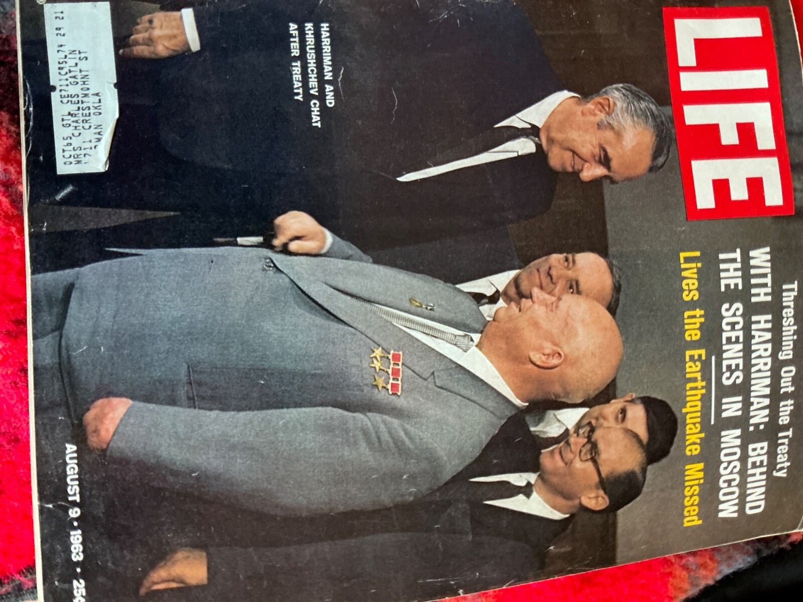 LIFE MAGAZINE AUGUST 9 1963 HARRIMAN & KHRUSHCHEV