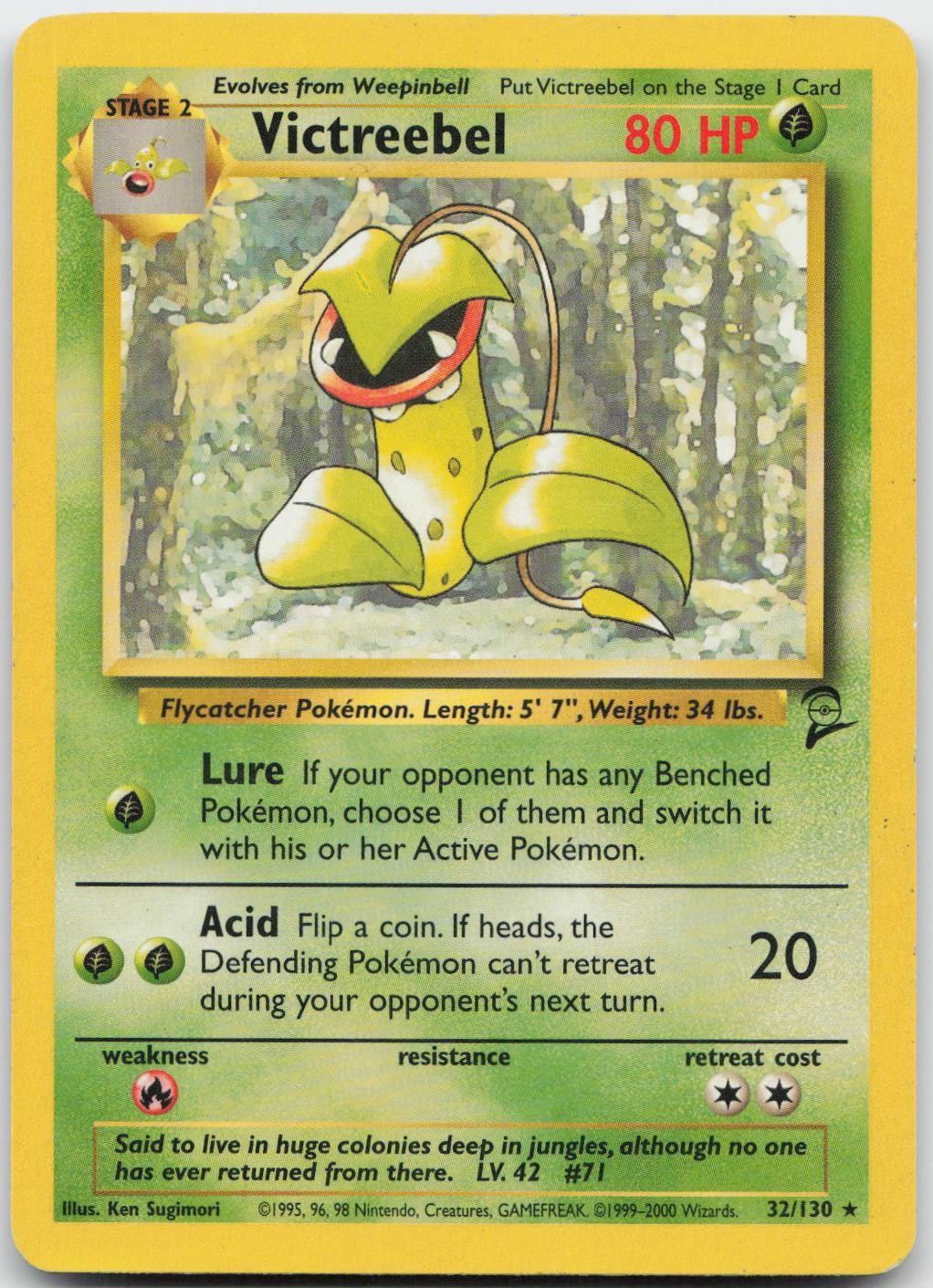 Victreebel 32/130 Rare Base Set 2 Pokemon Lightly Played Victreebel 32/130 Rare Base Set 2 Pokemon Lightly Played