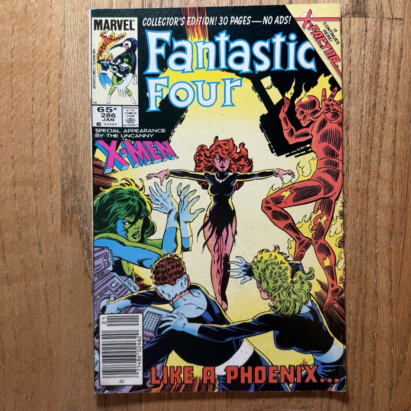 Fantastic Four #286 HTF Mark Jewelers Return Of Jean Grey Marvel Comics 1985