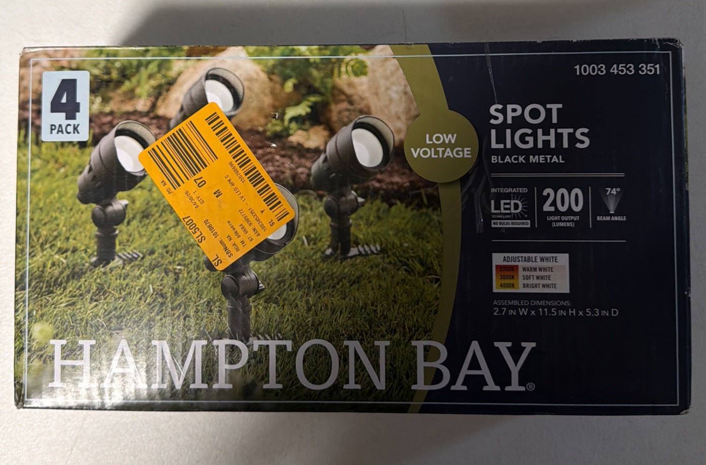 Hampton Bay 200 Lumen Millennium Black Adjustable Light Color Integrated LED 