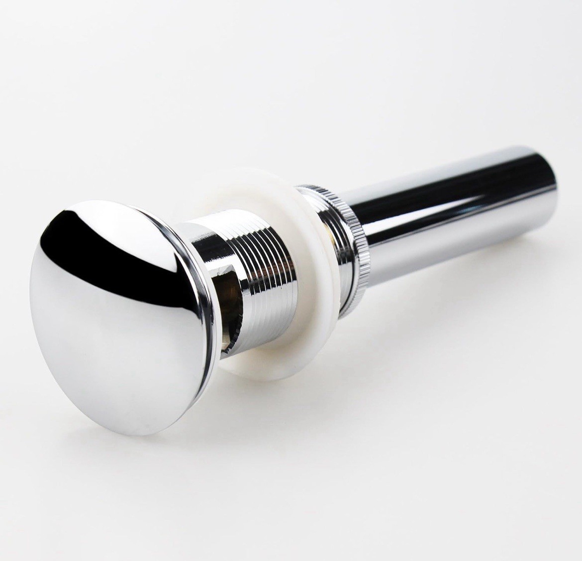 Bathroom Sink Pop Up Drain With Overflow, Large Cap, Polished Chrome Bathroom Sink Pop Up Drain With Overflow, Large Cap, Polished Chrome