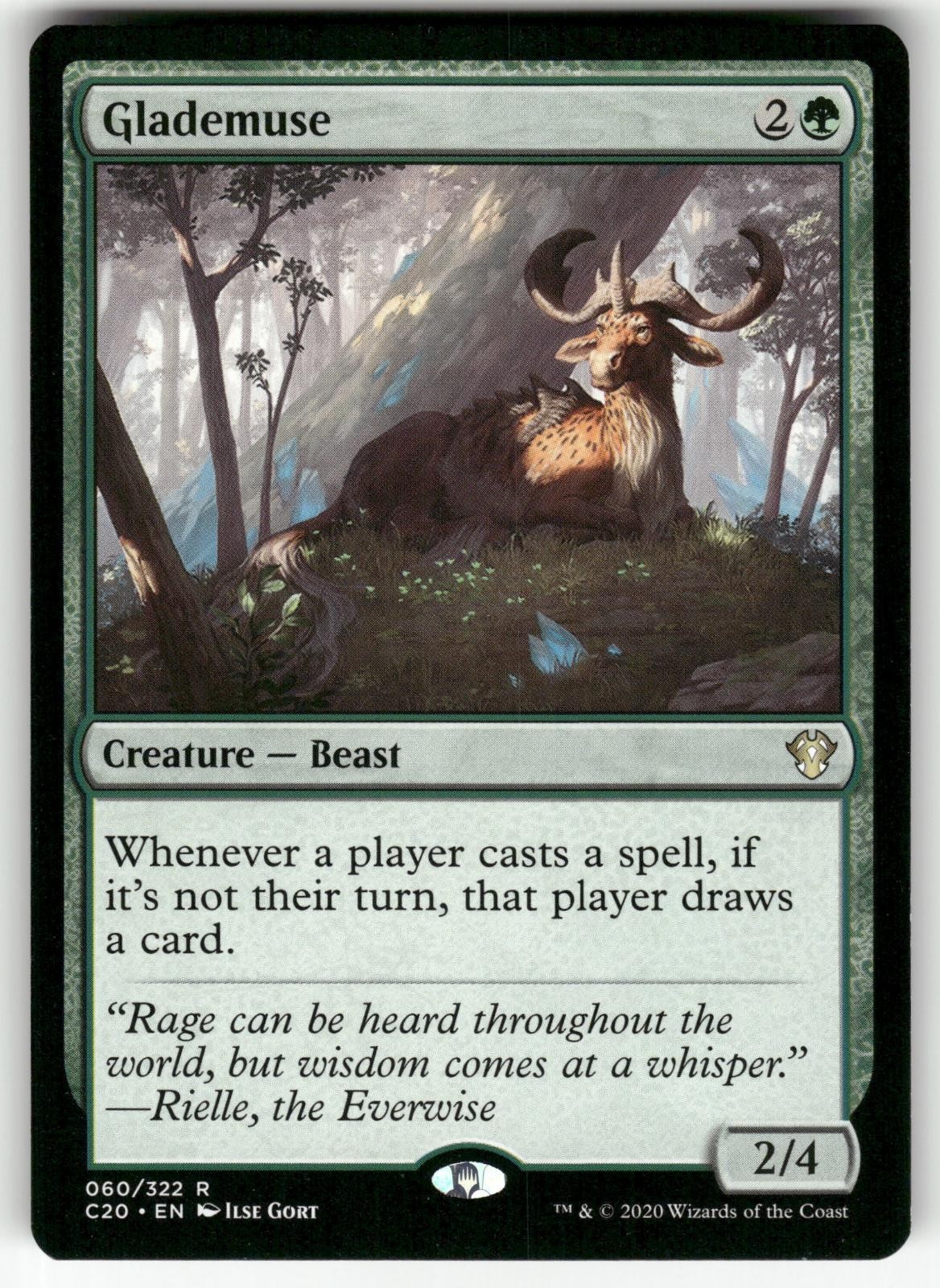 Glademuse 60 Rare Commander 2020 Magic: The Gathering Near Mint