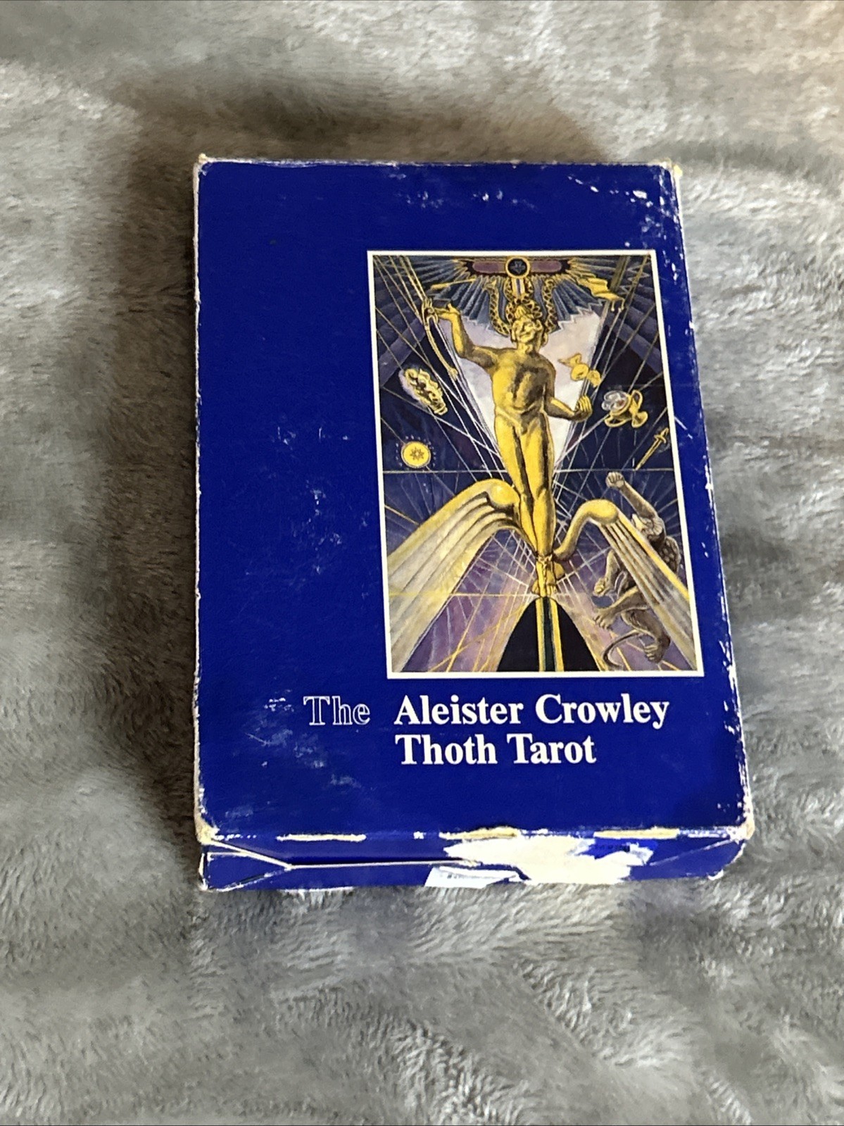 Vintage Large Blue Box 1986 Aleister Crowley Thoth Tarot Deck AGM Complete