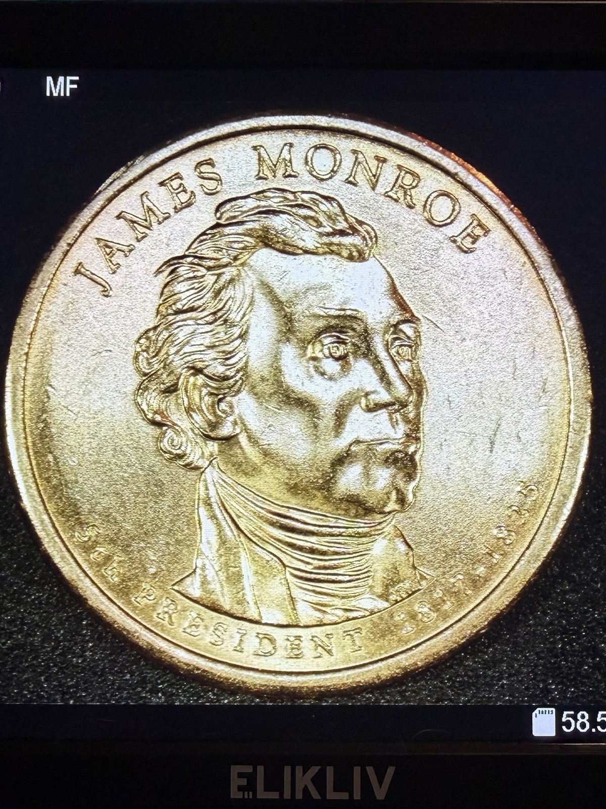 RARE James Monroe $1 Dollar Coin 1817-1825 2008 P Double Die Edge Error RARE James Monroe $1 Dollar Coin 1817-1825 2008 P Double Die Edge Error