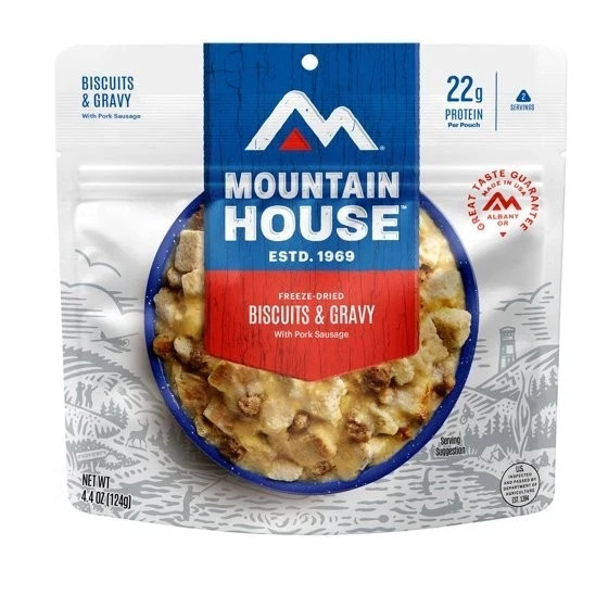 Mountain House Biscuits & Gravy, Freeze-Dried Camping & Backpacking Food, 2 Serv Mountain House Biscuits & Gravy, Freeze-Dried Camping & Backpacking Food, 2 Serv