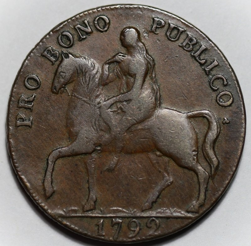 1792 Lady Godiva Halfpenny Conder Copper Token