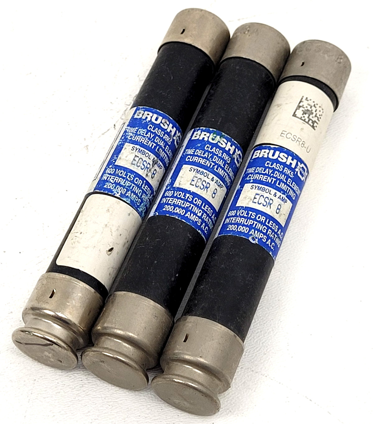 Lot of 3 - ECSR8 Brush 8 Amp Fuse Class RK5 - Next Day Option Lot of 3 - ECSR8 Brush 8 Amp Fuse Class RK5 - Next Day Option