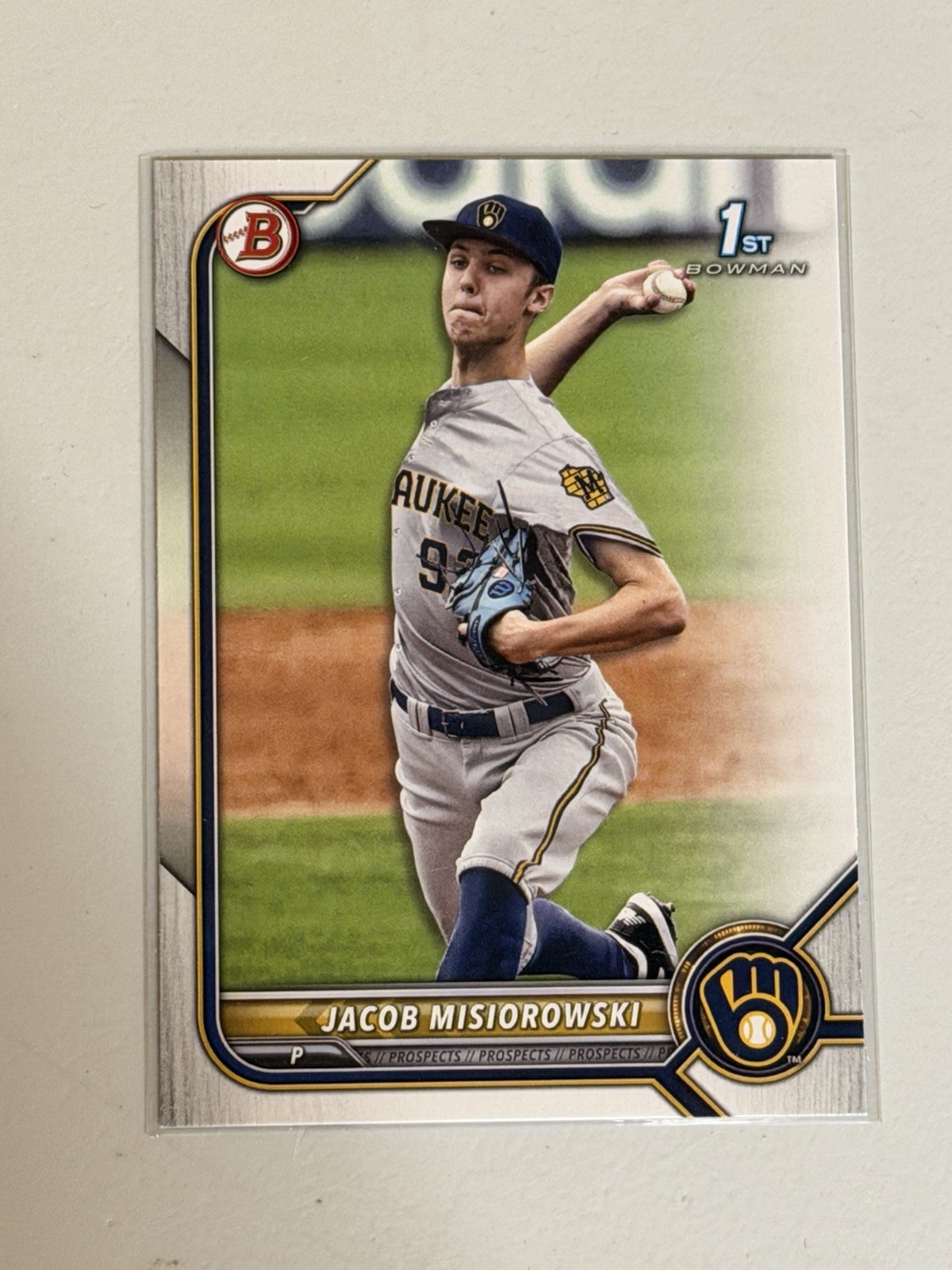 Jacob Misiorowski 2022 1st Bowman BD-132 Milwaukee Brewers 