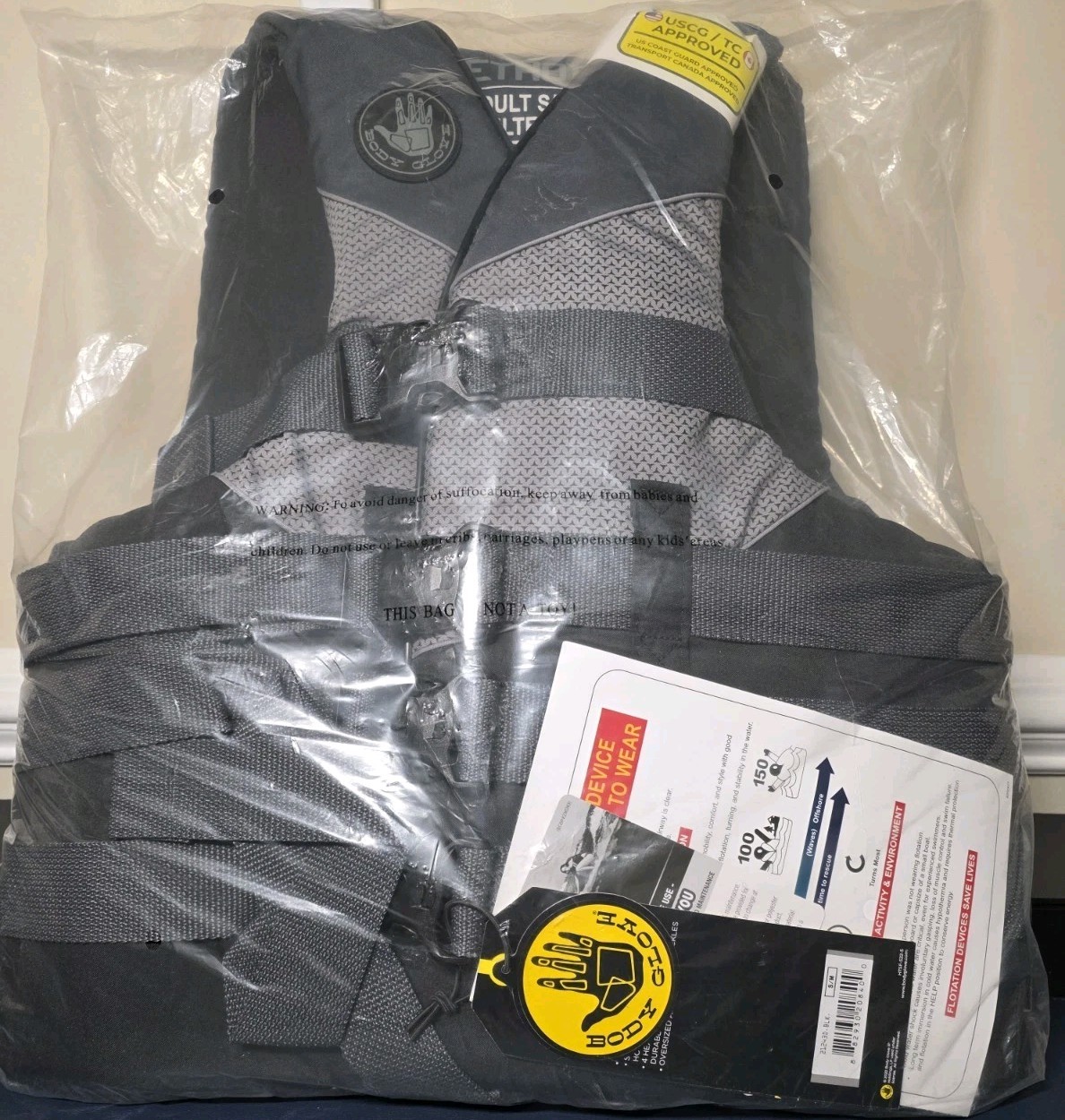 Body Glove 21243 Black Method Man Nylon 21243D Life Vest Sm/Med