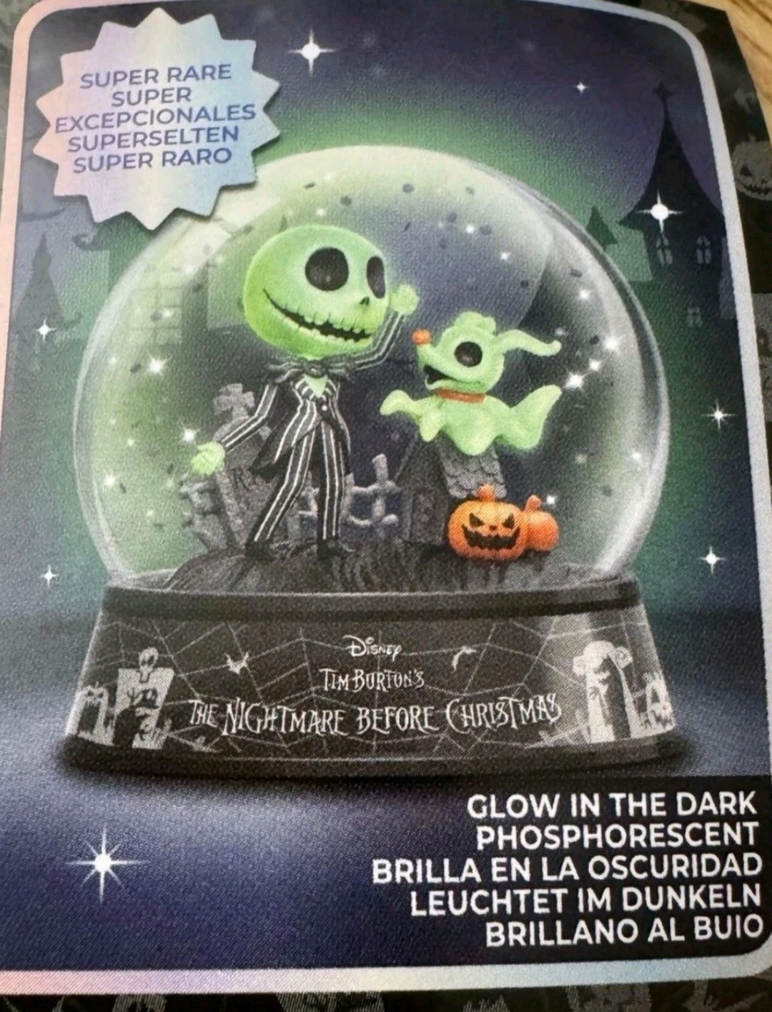ZURU Mini Brands Disney Snow Globe Nightmare Before Christmas SUPER RARE GLOW Ja