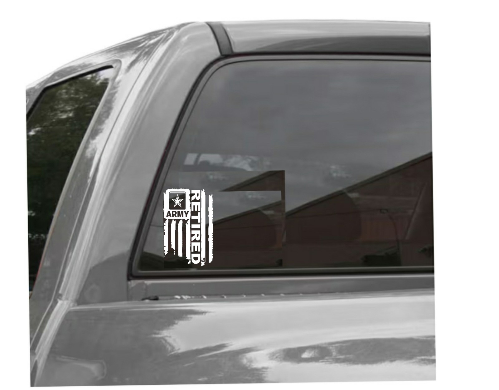 DISTRESSED UNITED STATES ARMY FLAG RETIRED VINYL DECAL STICKER U.S. ARMY