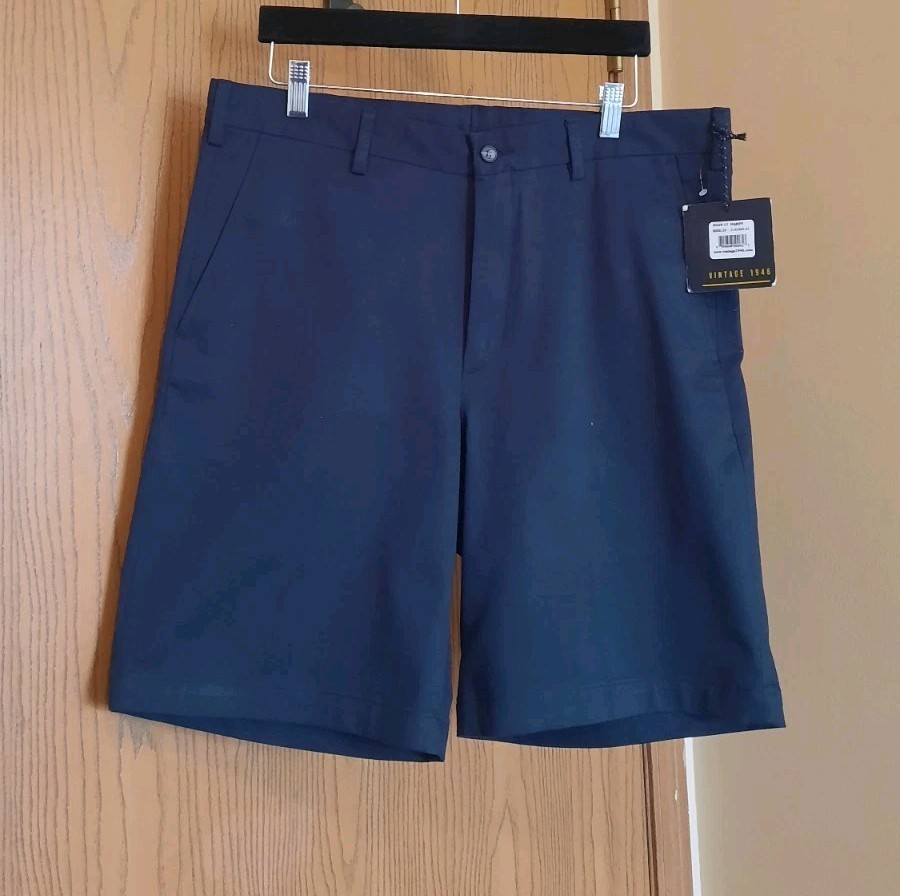 NWT Vintage 1946 Mens Flat Front Blue Chino Shorts Size 35 NWT Vintage 1946 Mens Flat Front Blue Chino Shorts Size 35