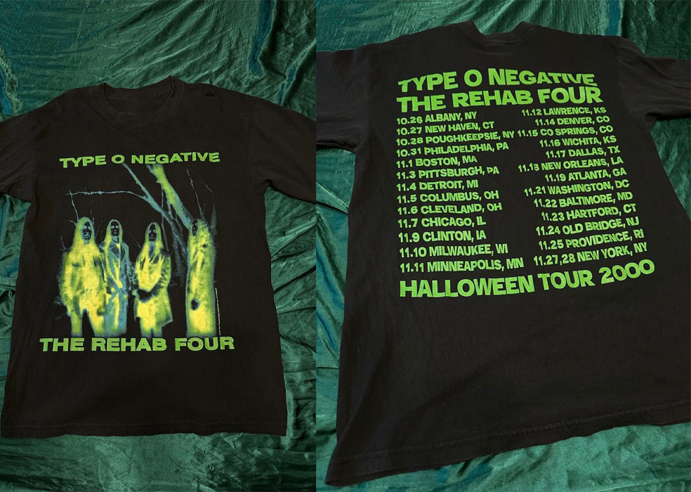 Type O Negative Halloween Tour 2000 Black Double-Sided Concert Shirt