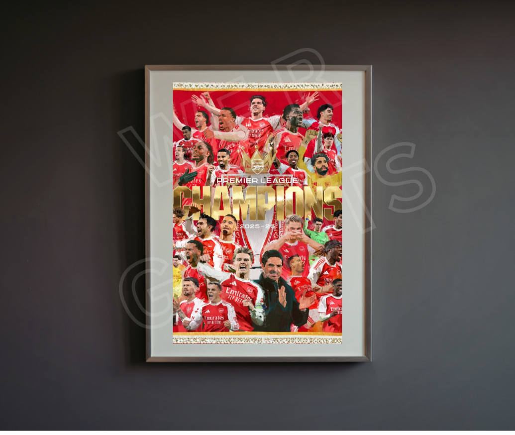 Arsenal Premier League Champs 11x17 Art Print