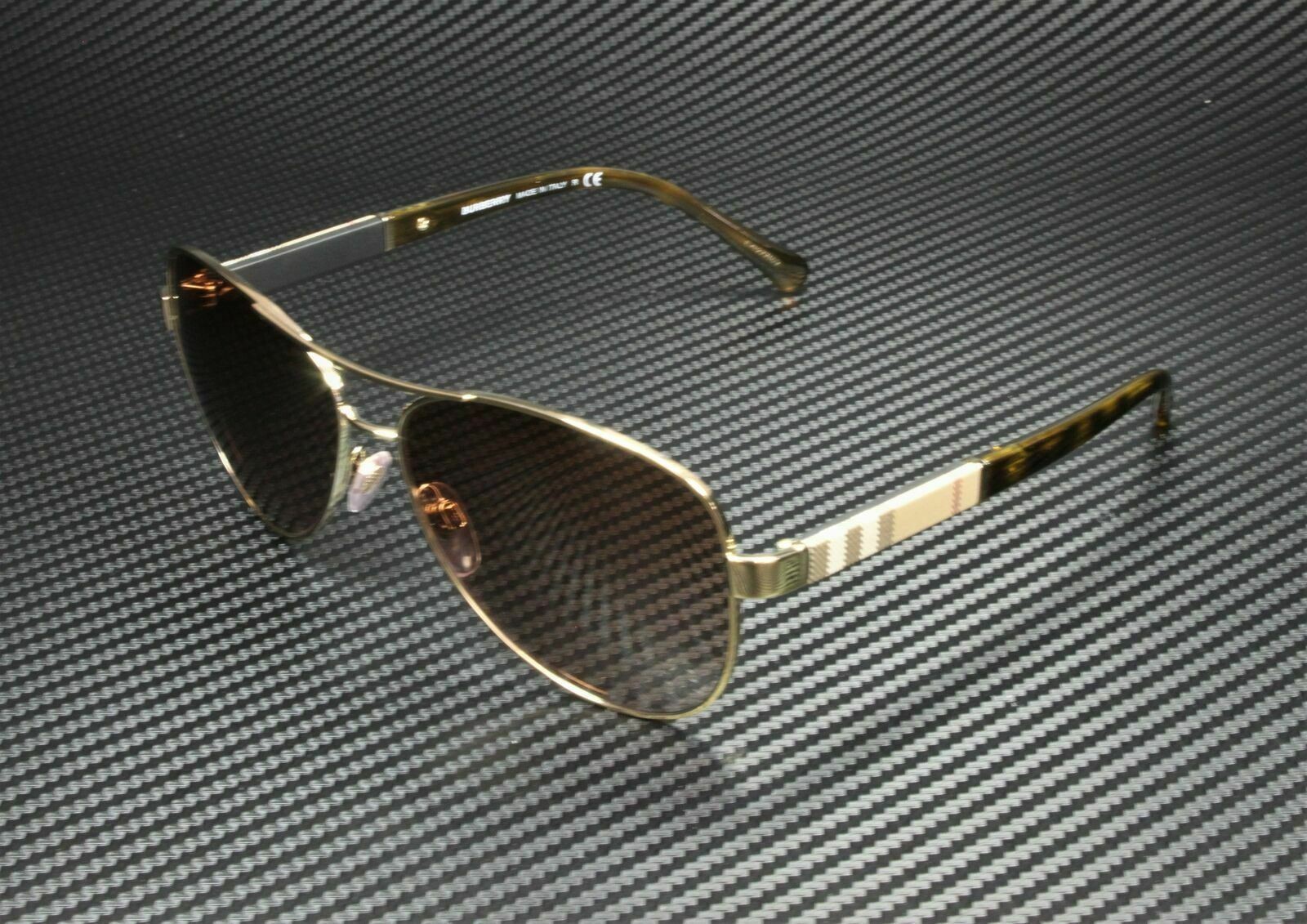 BURBERRY BE3080 114513 Light Gold Aviator Women\'s 59 mm Sunglasses