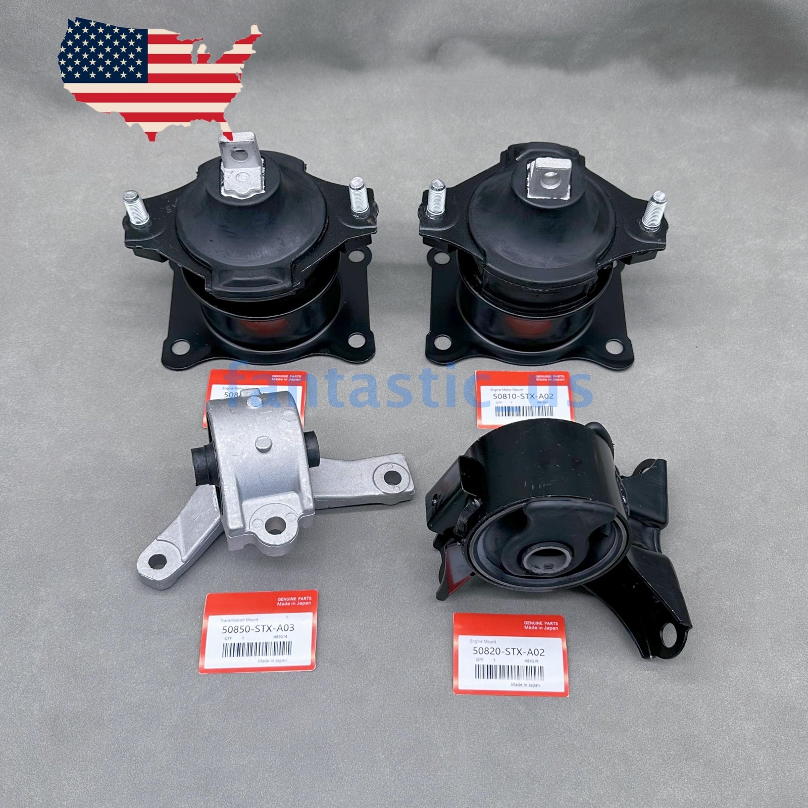 OEM 4pcs Engine Mounts & Transmission Mount Set For 2007-2013 Acura MDX V6 3.7L