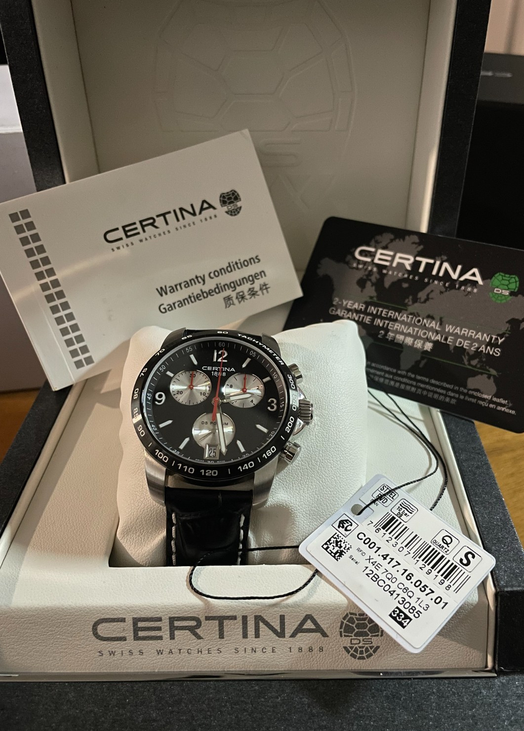 Certina DS Podium Chronograph Men's Watch Black Dial C001617A