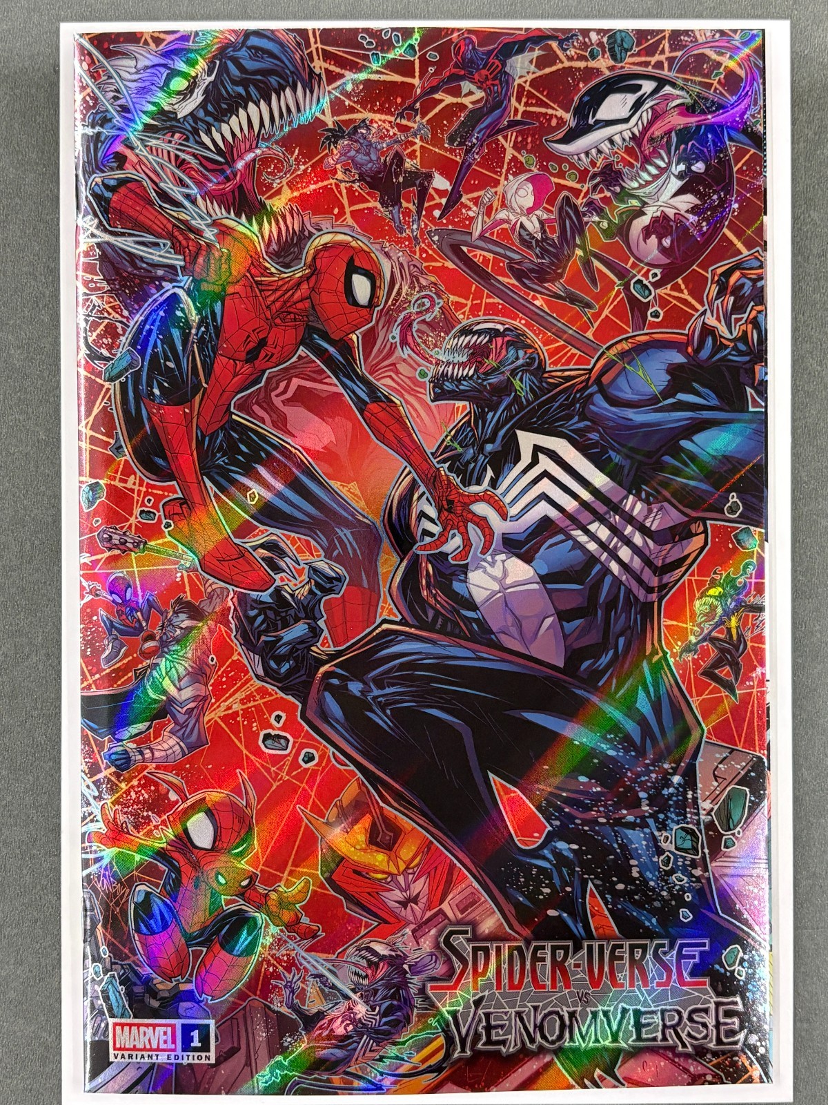 Spider-Verse vs Venomverse #1 Jonboy Meyers Prism Foil Ltd 175 NYCC Whatnot 25