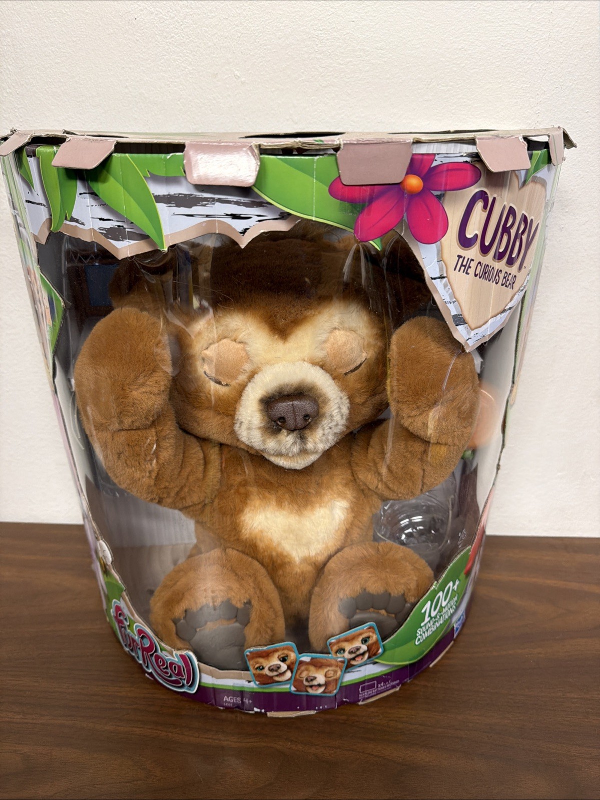New Hasbro FurReal Cubby Curios Bear Plush Robot Toy Sound Action Damaged Box New Hasbro FurReal Cubby Curios Bear Plush Robot Toy Sound Action Damaged Box