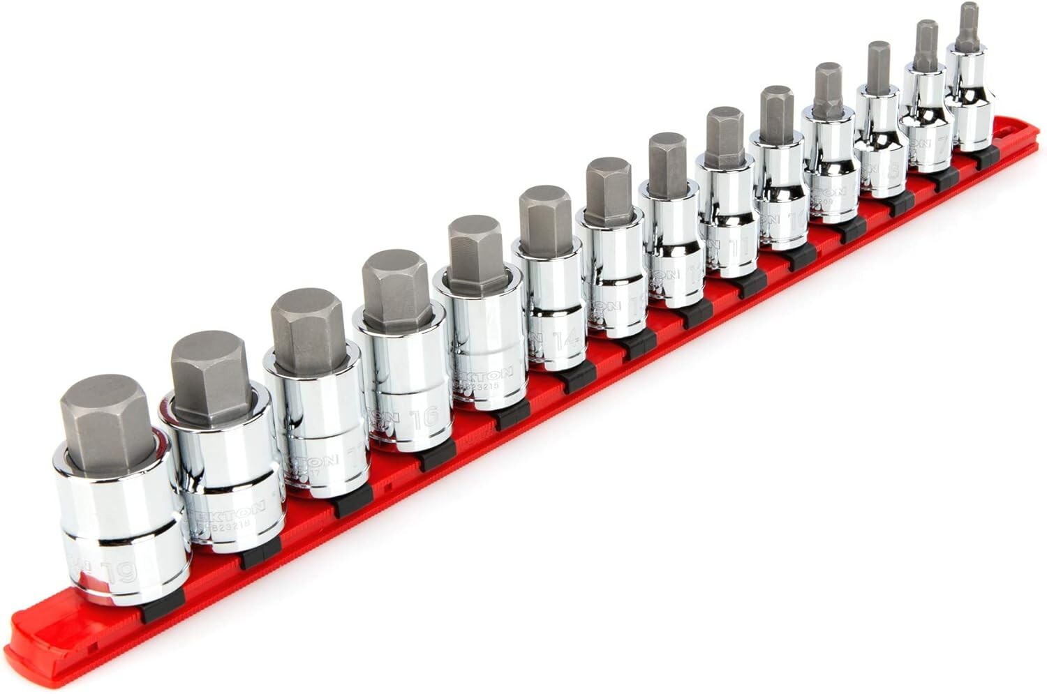 TEKTON 1/2 Inch Drive Hex Bit Socket Set, 14-Piece (6-19 mm) | SHB92102