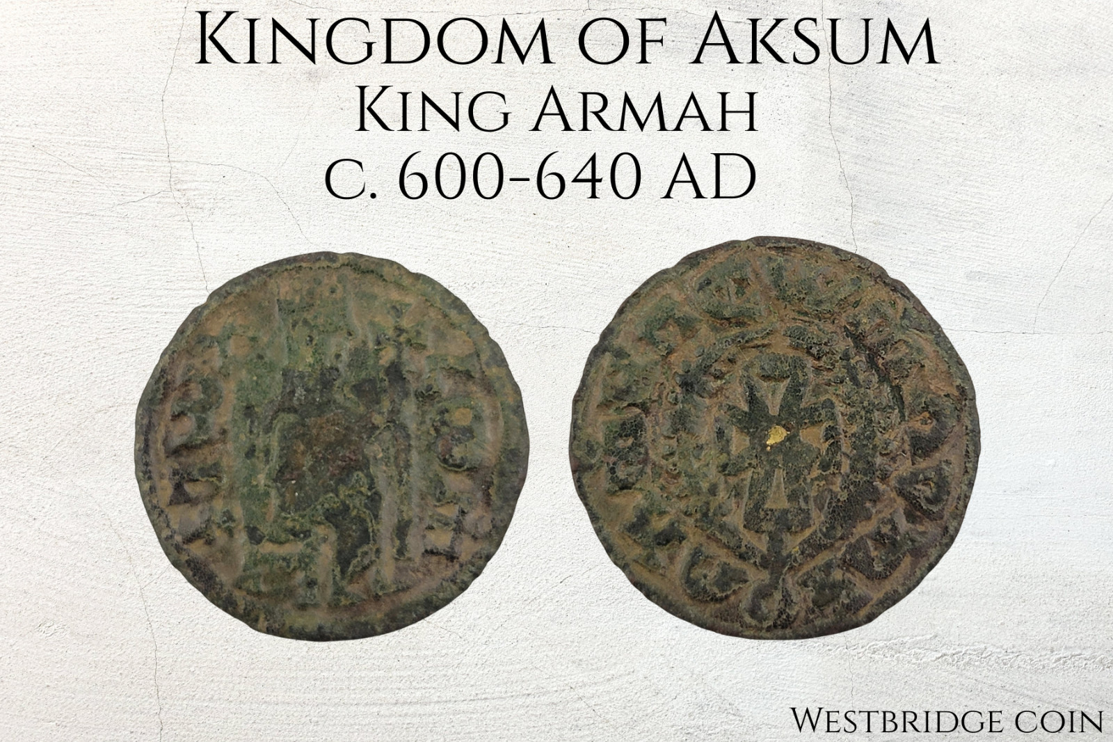 King Armah | Kingdom of Aksum c.600-640 AD | Bronze | Gilt Cross | Ge\'ez