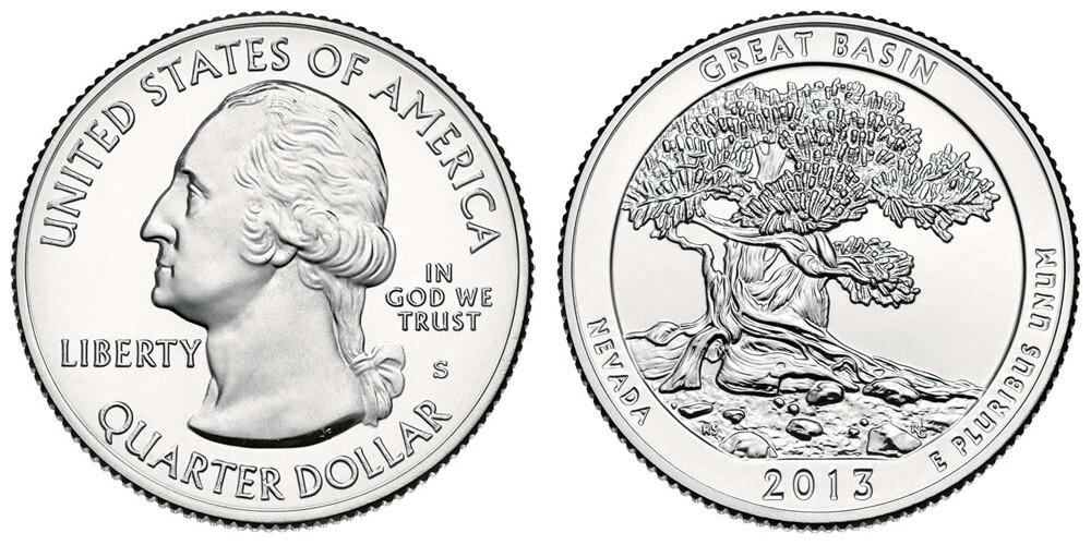 2013 S Great Basin National Park Quarter 25c - Nevada (NV)