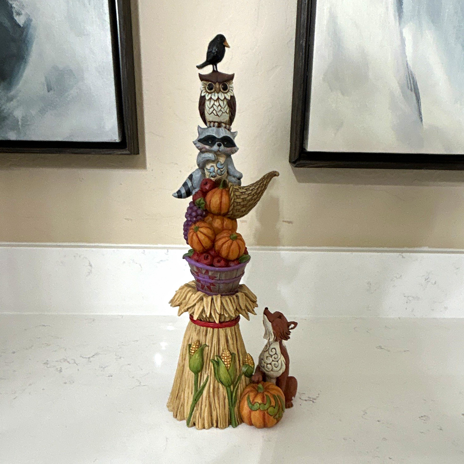 Jim Shore Thankful Hearts Harvest Blessings 4047828 Fall Figurine 2015 Enesco