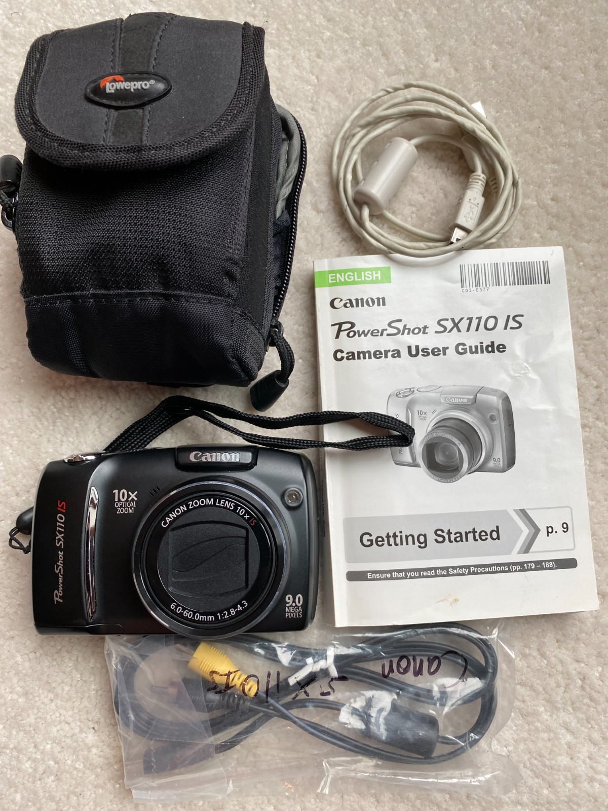 Canon PowerShot SX110 IS 9.0MP Digital Camera 10X Optical Zoom- Tested & Working