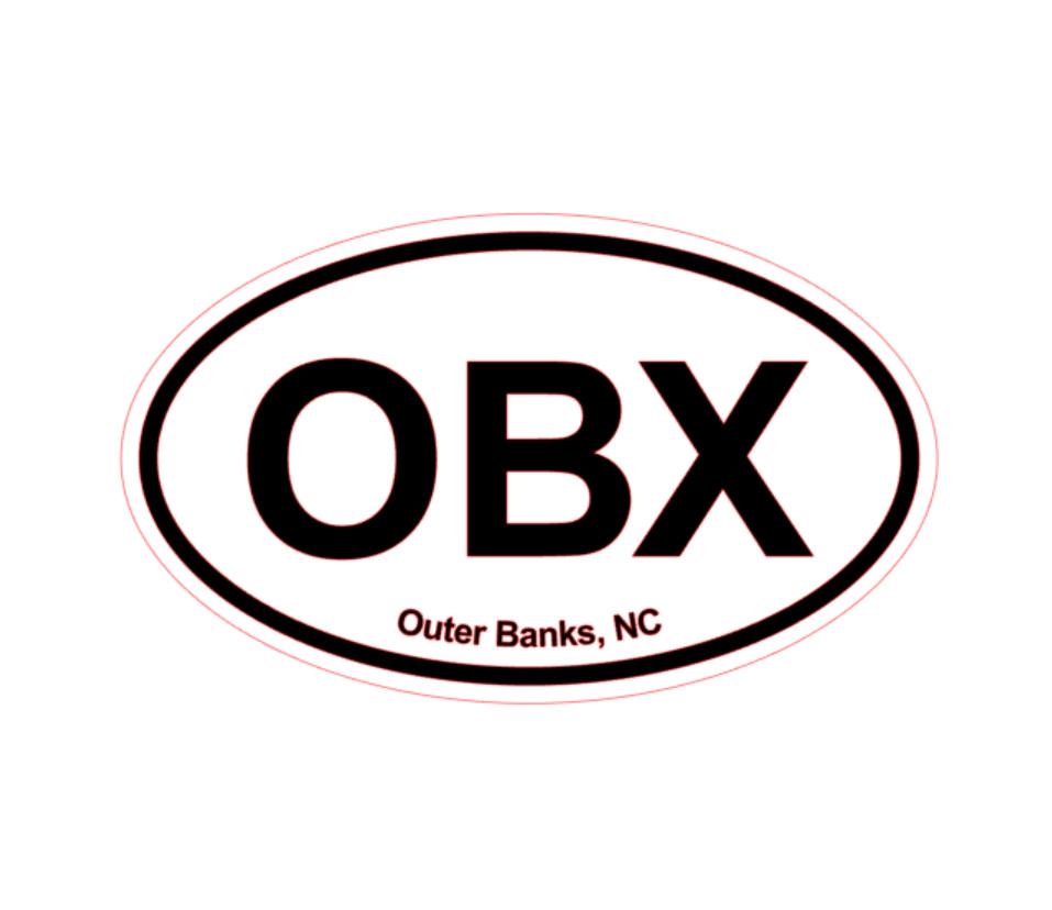 OBX Decal Outer Banks Sticker North Carolina Beach Travel Car Bumper Window SUV