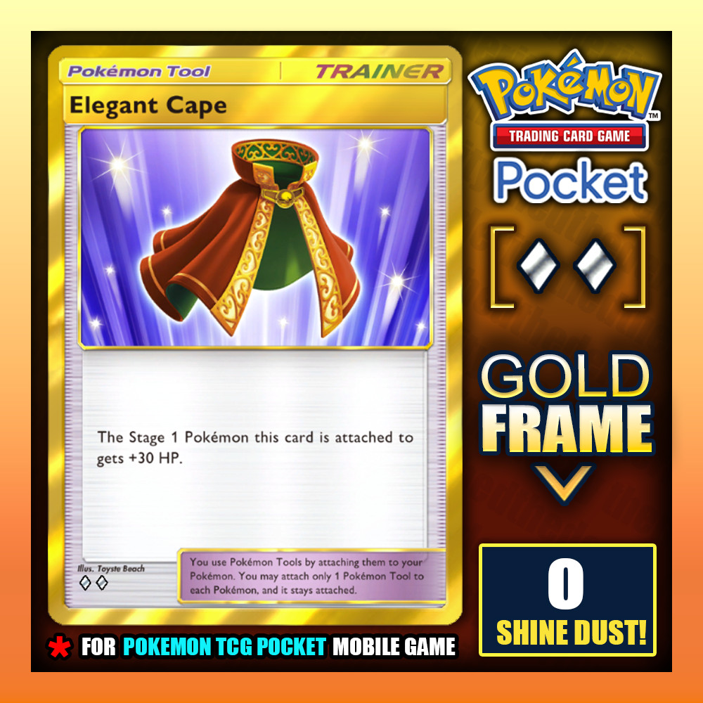 Elegant Cape - Pokemon TCG Pocket - 🟨 GOLD FRAME 🟨 - English - Fast ✅