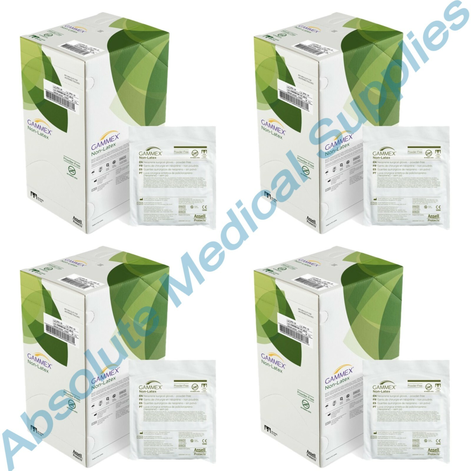 *200-Pairs* Ansell Gammex Non-Latex Powder-Free Disposable Size 6.5 Gloves 8513 *200-Pairs* Ansell Gammex Non-Latex Powder-Free Disposable Size 6.5 Gloves 8513