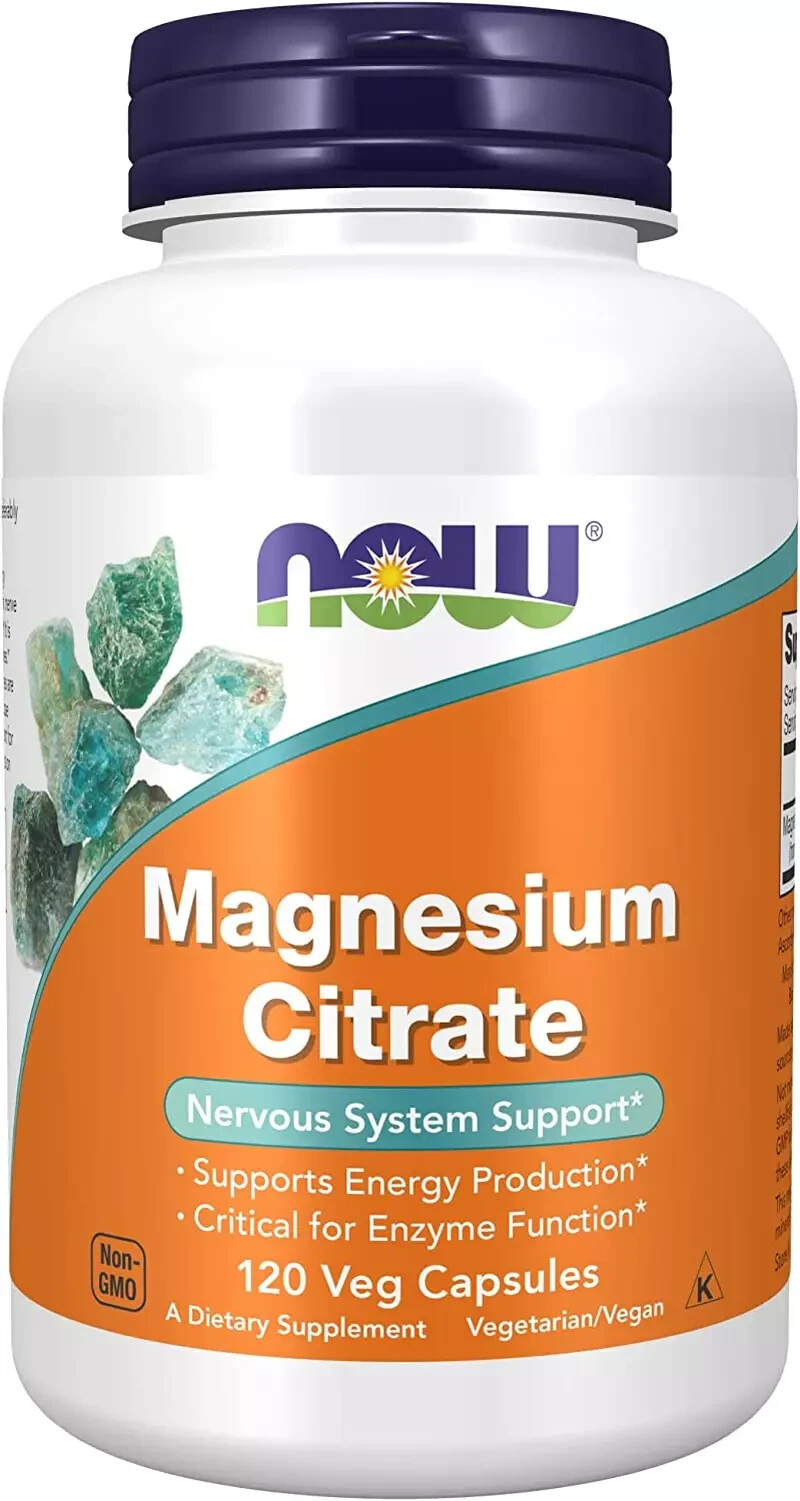 NOW Foods Magnesium Citrate 400 mg 120 Veg Caps