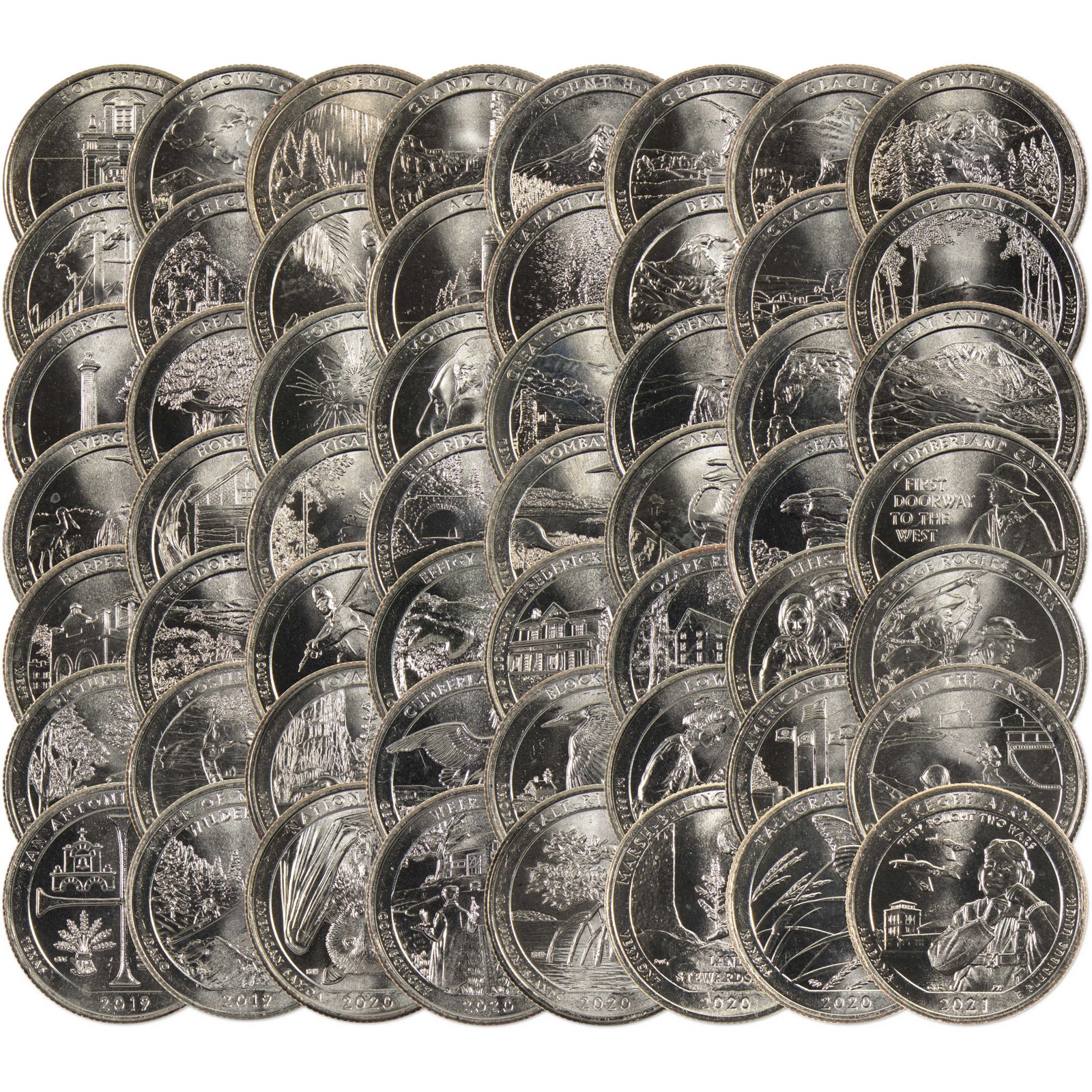 2010-2021 National Park Quarter 56 Coin Uncirculated Set