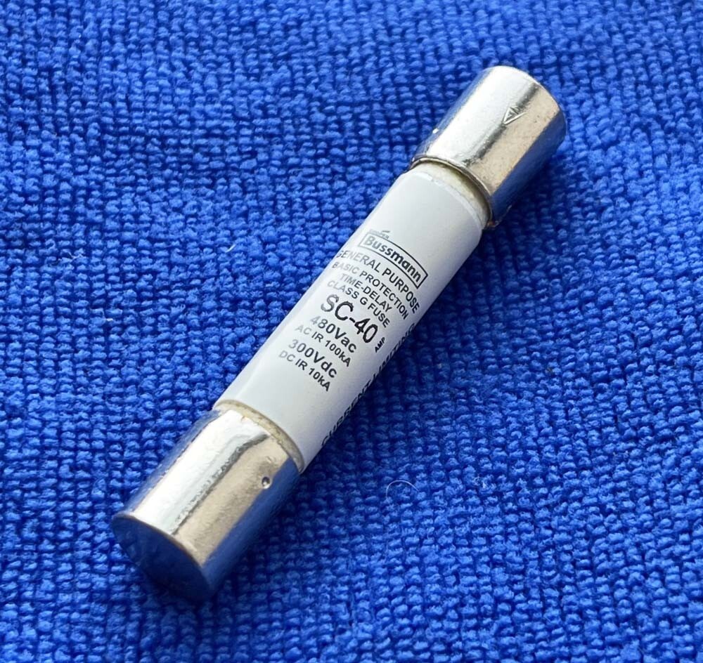 10pcs ORIGINAL Bussmann SC-40 SC40 ( 40 Amp ) 480Vac TIME-DELAY CLASS G Fuse 10pcs ORIGINAL Bussmann SC-40 SC40 ( 40 Amp ) 480Vac TIME-DELAY CLASS G Fuse