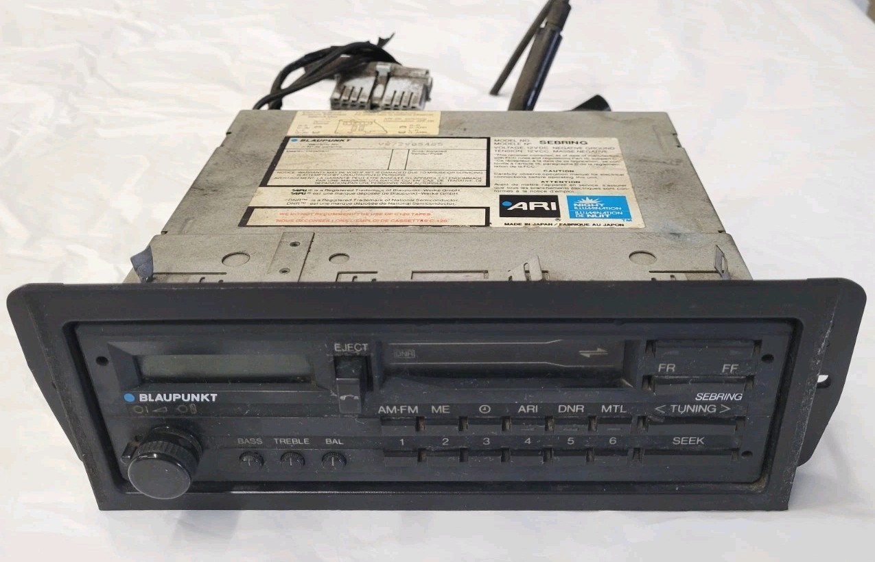 1980s Blaupunkt Sebring Vintage Radio Porsche? Head unit Single Din OEM 1980s Blaupunkt Sebring Vintage Radio Porsche? Head unit Single Din OEM