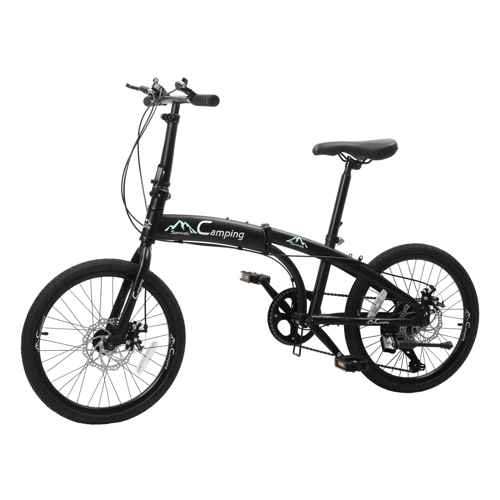 20'' Folding Bike Shimano 7 Speed Foldable Bicycle Road Bike Double Disc Brake