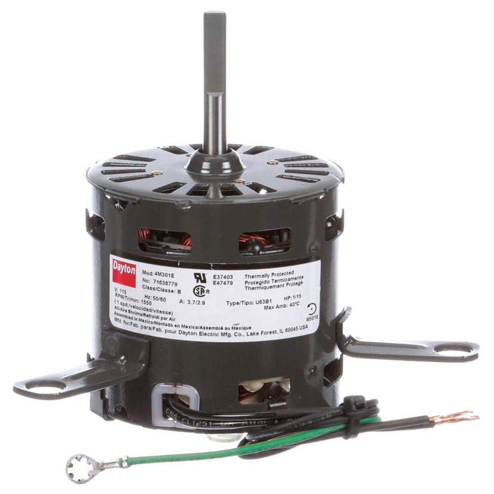DAYTON 71638779M Motor,1/15 HP,1550 rpm,3.3,115V 4M301
