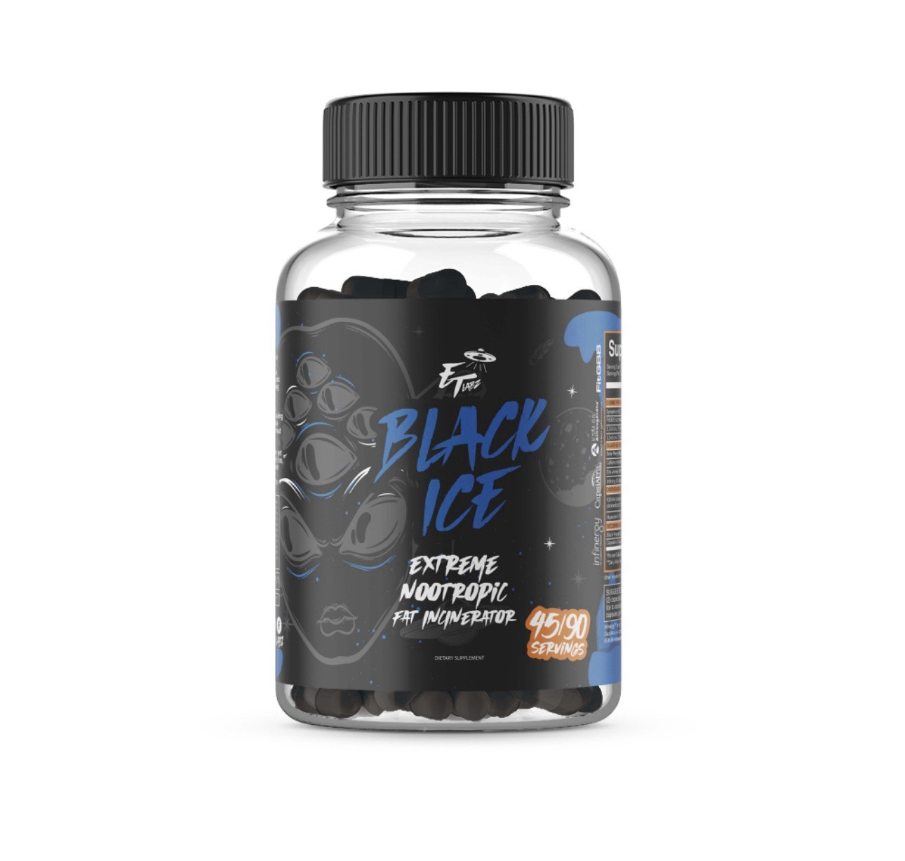 E.T. Labz: Black Ice (Nootropic Weight Loss) 90 Capsules