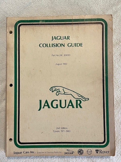 Jaguar Collision Guide 1971-83 manual Complete Part numbers for XJ6 12 XKE XJS Jaguar Collision Guide 1971-83 manual Complete Part numbers for XJ6 12 XKE XJS