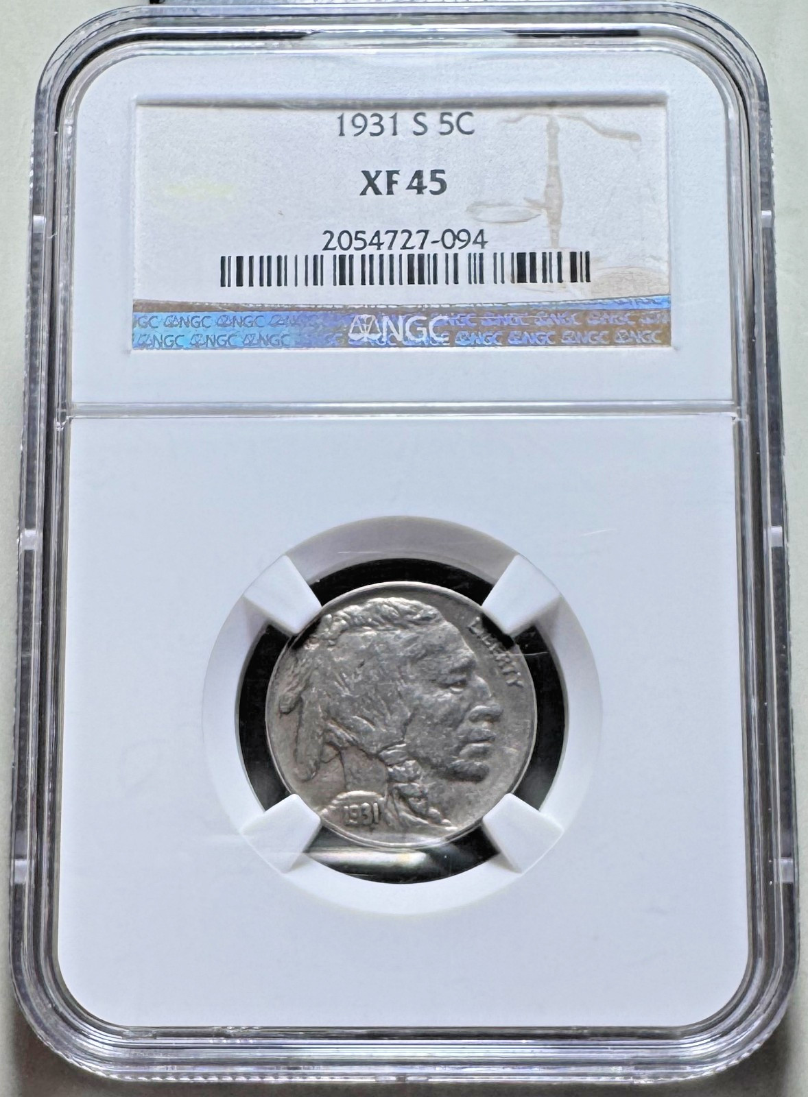 1931-S Buffalo Nickel NGC XF45 Semi-Key Date
